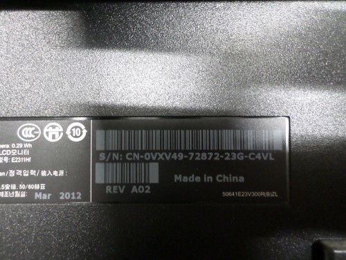Dell 23" E2311Hf WideScreen Full HD 1080p Flat Panel LCD Monitor w/ VGA & Power - Picture 10 of 11