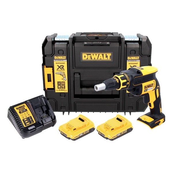 Dewalt Dcf 620 D2 Akku Trockenbauschrauber 18 V 30 Nm + 2X Akku 2,0 Ah + Lader-image