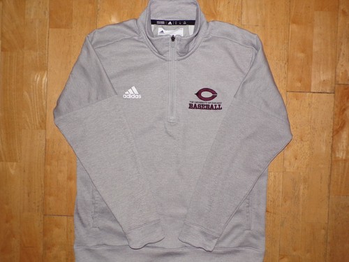 ADIDAS UNIVERSITY OF CHICAGO Baseball Maroons 1/4 Zip Gray Long Sleeve Pullover - 第 2/14 張圖片