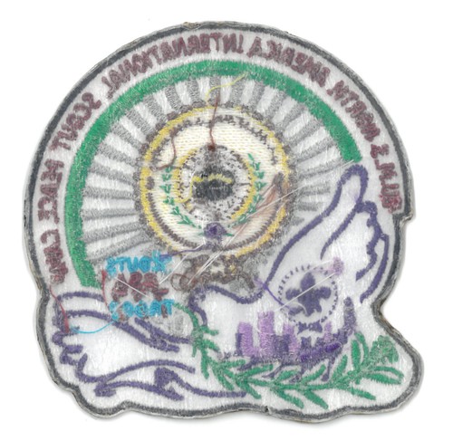 USA BSA TROOP 777 SCOUTS IUMS NORTH AMERICA INTERNATIONAL SCOUT PEACE CAMP PATCH - Imagen 2 de 2