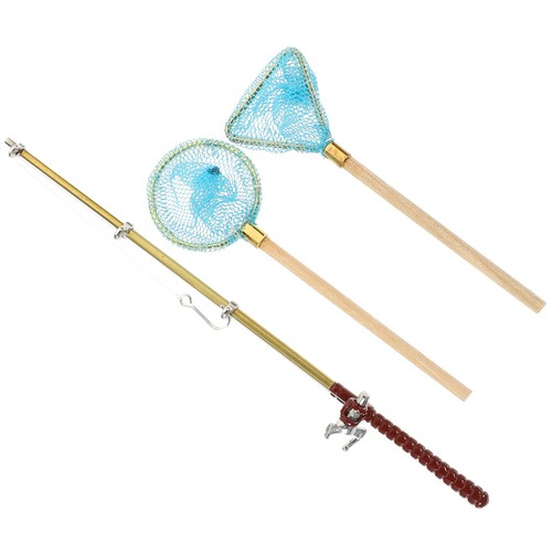 Fishing Scene Prop Fishing Rod Model Fishing Net Model