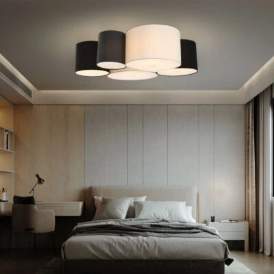 GLOBO Deckenlampe Leuchte Esszimmerleuchte groß Stofflampe Textil Flurleuchte 90 cm