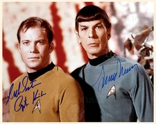 Star Trek Original  1960's Autographed 8x10 Photo Kirk Spock REPRINT