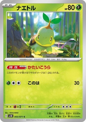 Turtwig C 003/071 Wild Force sv5k 2024 Pokemon Card Japanese | eBay