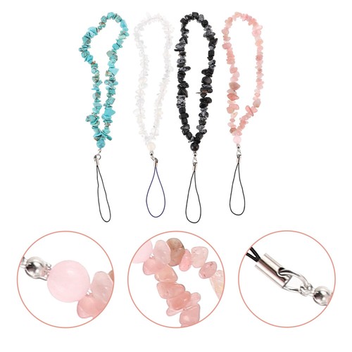 4 Pcs Mobile Phone Decoration Hanging Chain Beaded Lanyard Universal Miss Charm - 第 5/12 張圖片