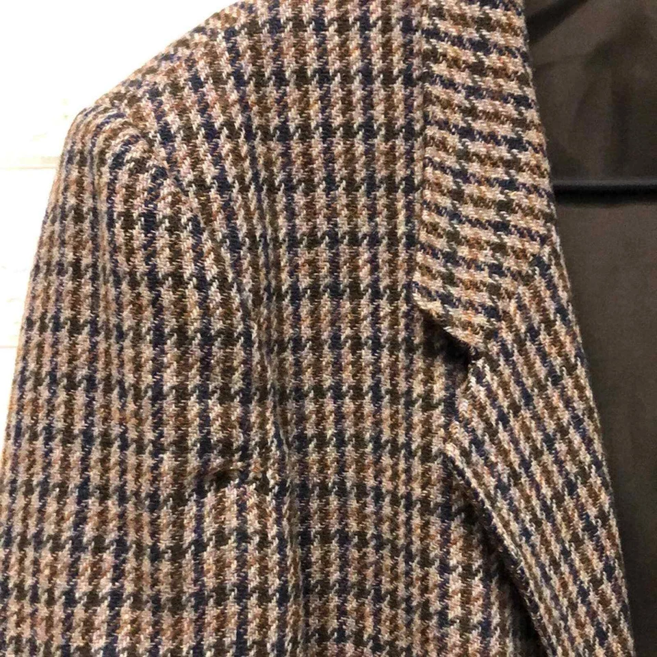 HUGO BOSS x IZOD  Vtg Wool Tweed Blazer Jacket Mens Patch Elbows Made in Italy - Image 2 of 4