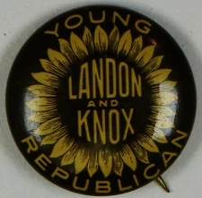 Bastian Brothers Rochester N.Y. Celluloid Novelties Landon Knox Pinback Button