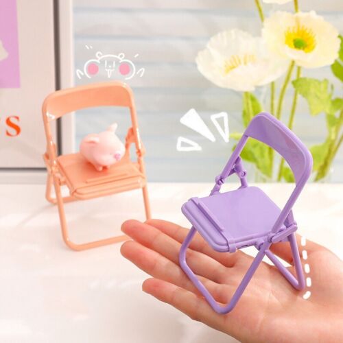 Cell Phone Holder Stand Table Tablet Holder Mobile Bracket Mini Folding Chair - Picture 1 of 15
