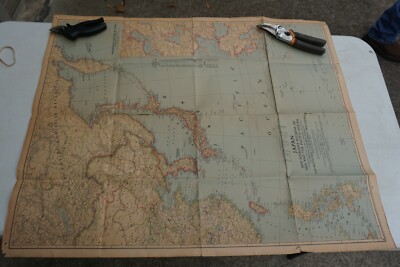 Two large maps, Japan 1944, Japan and Korea 1945  (LOCK5Grn tub)
