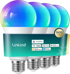 Ampoule de lumière intelligente de matière RGBTW 1600LM 100W E26 A21 LED Changement de couleur Wi-Fi blanc
