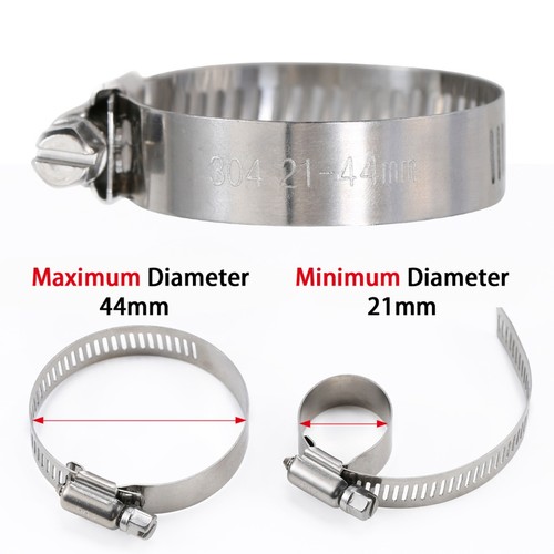 Hose Clips Stainless Steel 304 A2 -Worm Drive- Throat Hoop 6mm~900mm Pipe Range - Picture 8 of 15