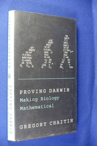 PROVING DARWIN Gregory Chaitin MAKING BIOLOGY MATHEMATICAL Book Maths Science HC - Picture 1 of 11