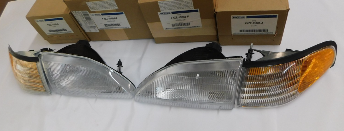 NOS OEM Ford 1994 - 1998 Mustang Headlights GT V6 1995 1996 1997