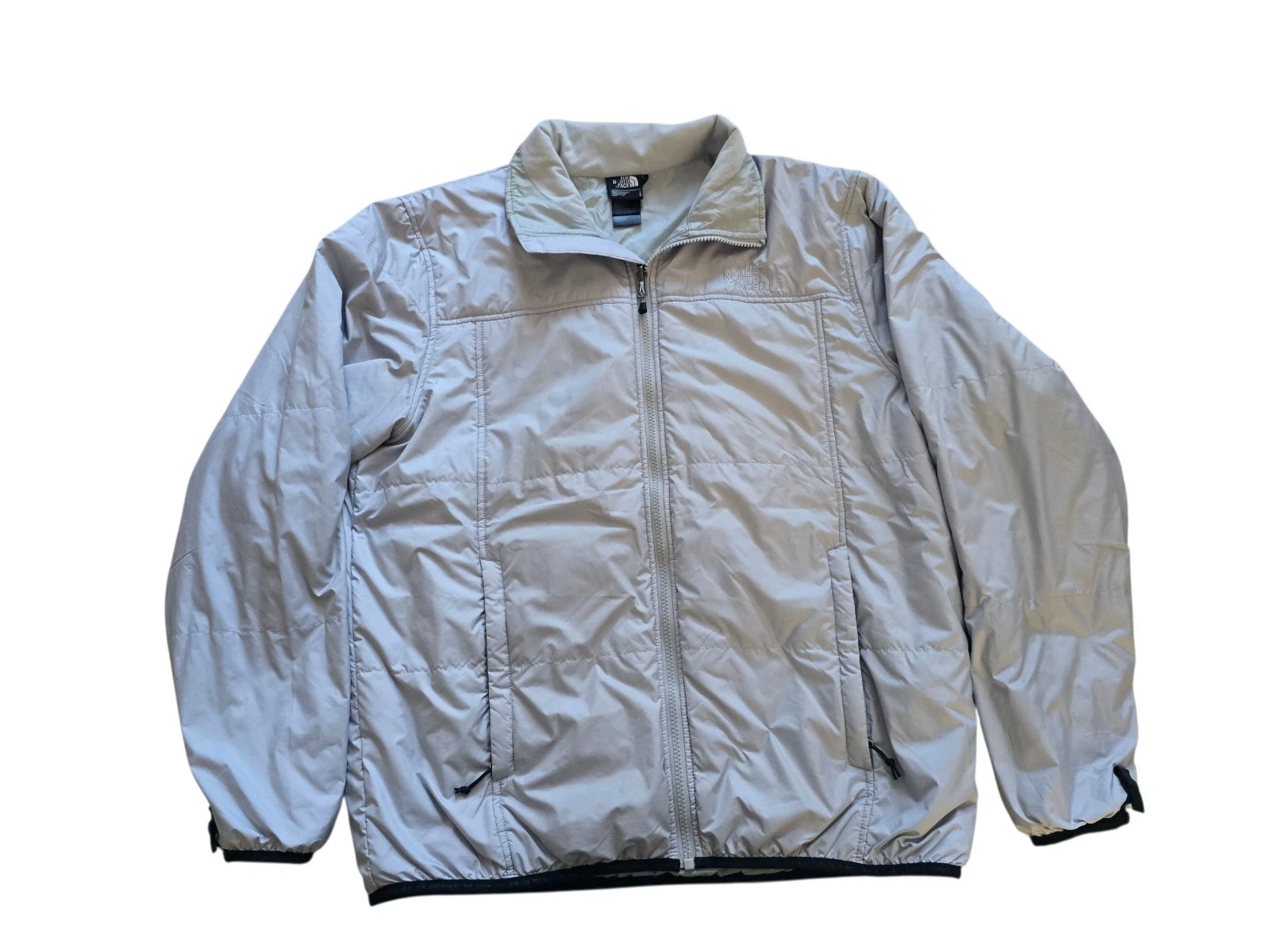 The North Face Men’s Jacket Gray Recycled Polyester Insulated Full Zip Size L