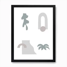 Desert Vibes Abstract I Art Print Framed Wall Art Poster Canvas Print Picture