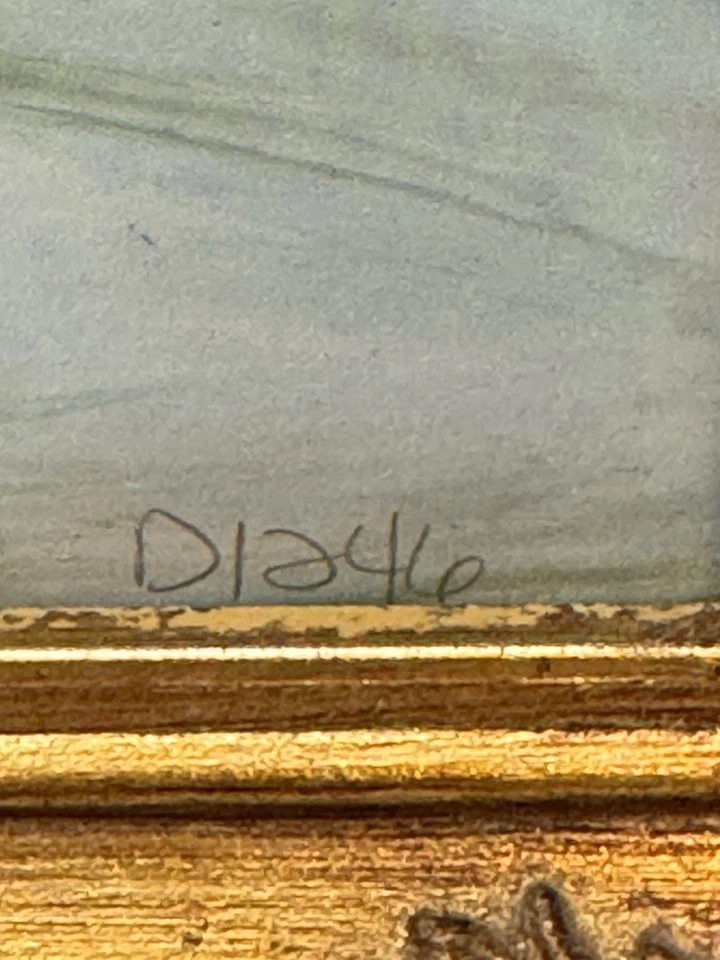 VTG Donald Zolan Morning Discovery  Ornate Gold Gilded Frame Lithograph 7”x 8.5” - Image 4 of 4