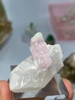 80ct Natural Terminated pink Tourmaline Crystal with Quartz Specimen-Afghanistan
