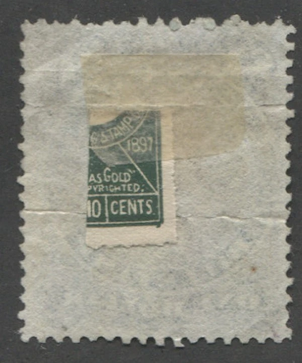 Sello de billete de ingresos de Canadá $1 azul y negro furgoneta presa FB52 sello fiscal usado Foto 2 de 2