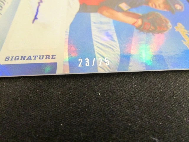 2013 Panini USA Baseball Champions Kyle Robeniol Auto Mirror Blue /25 #58 - Image 4 of 4