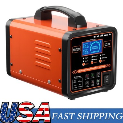 Heavy Duty Car Battery Charger 12V/24V Smart Automatic Intelligent Pulse NEW
