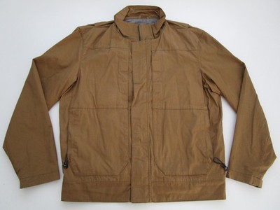 Mens Large Beretta Jacket Bomber Ripstop Full Zip Brown
