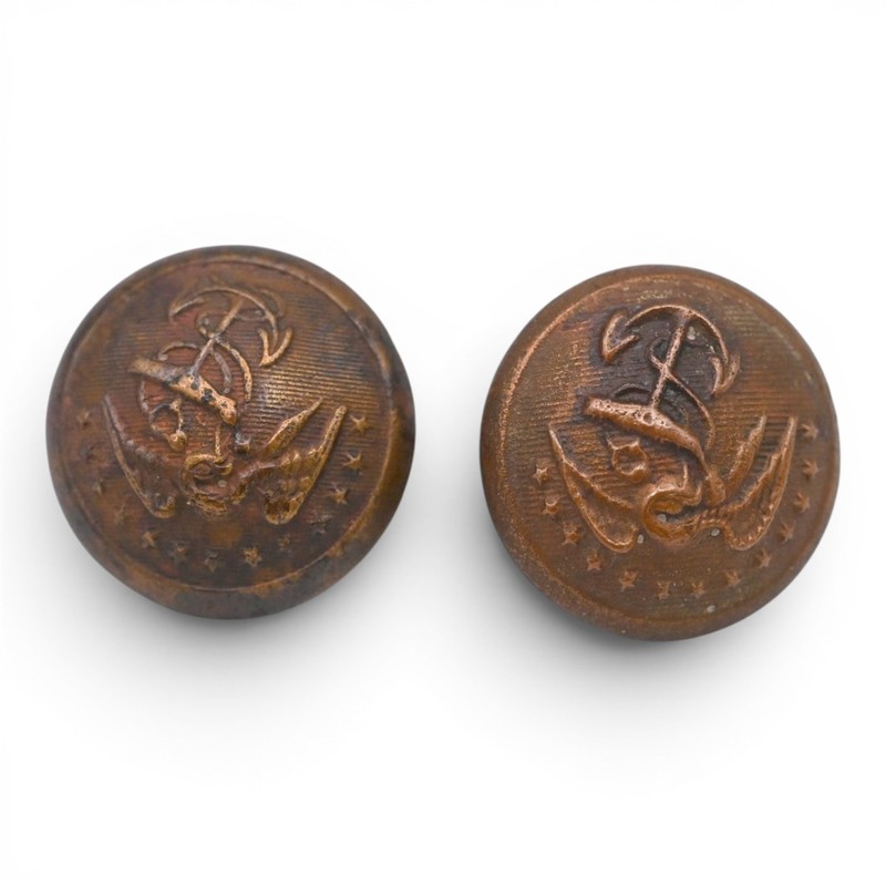 VINTAGE UNITED STATES OF AMERICA MARINE CORPS 2 PIECE UNIFORM BUTTON LOT