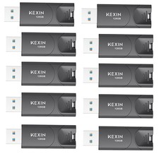 Kexin USB 3.0 128GB 10pcs High Speed Retractable Style Flash Drive Memory Sticks