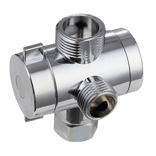 Water Separator Shower Tee Adapter Three Way Diverter for Shower Arm