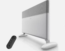 Ballu 1500W Ceramic Space Heater, Remote, Tip-Over Safety, 24H Timer, White