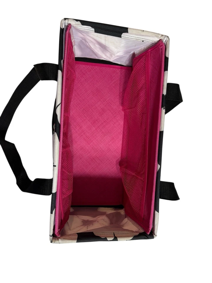 Bolso utilitario mediano Thirty One Gifts con inserción rosa estampado de amapola blanca Foto 2 de 4