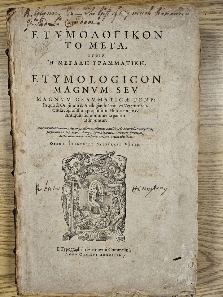 Etymologikon to Mega Egoun he Megale Grammatike rare First Edition 1594 - Image 2 of 4