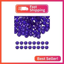 PATIKIL 10mm Round Crystal Beads, 100 Pcs Glass Faceted Ball Beads Loose Spacer