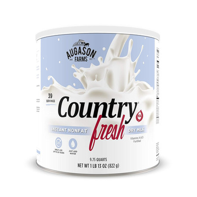 Country Fresh Instant Nonfat Dry Milk Powder, 39 Servings, 20 Year Shelf Life, G