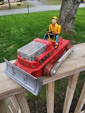 Vintage Nomura TN Japan 642 Bulldozer Tractor Battery Operated Tin Toy Parts Onl