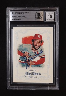 Ozzie Smith 2013 Topps Allen And Ginter Auto Beckett 10