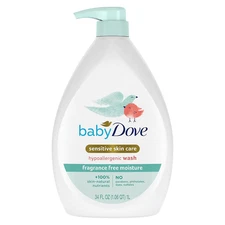 Baby Dove Sensitive Skin Care Baby Wash Fragrance Free Moisture for Baby 34 Oz 