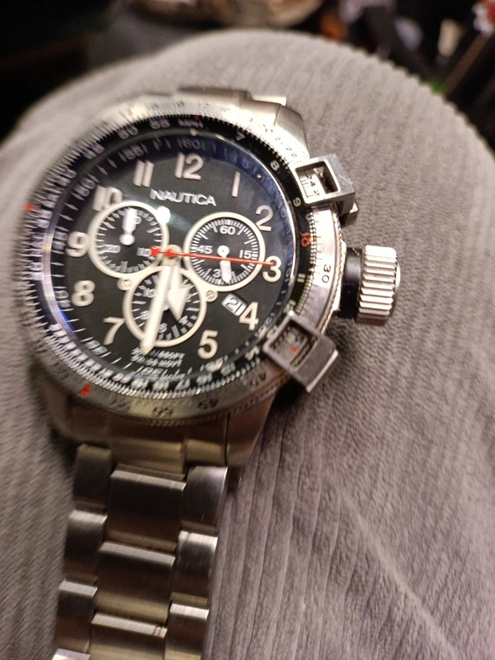 Nautica Men's Stainless Steel Blue Dial Sports Chronograph Watch NAPBFCF02 - Image 2 of 4