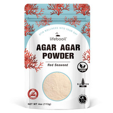 Agar Agar Powder, Vegan Unflavored Gelatin Substitute, Non-Gmo, Gluten Free, No