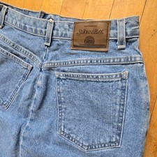 Vintage light wash denim mini skirt M