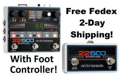 New Electro-Harmonix EHX 22500 Dual Stereo Looper Pedal WITH Foot Controller