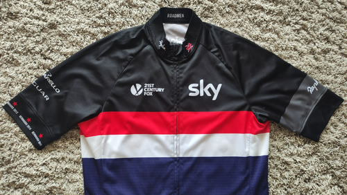 Rapha Team Sky British Champion Cycling Jersey Size: L RARE ! - Picture 3 of 21
