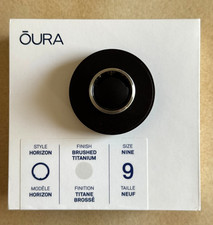 Oura Ring Gen 3 - Horizon Ring - Size 9 Brushed Titanium