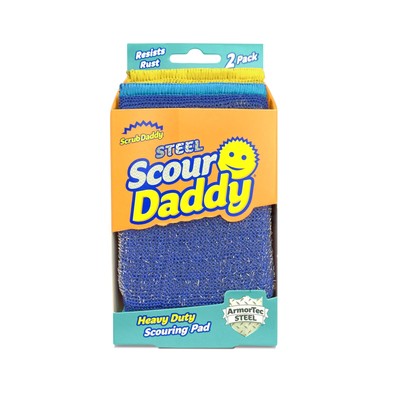 Scrub Daddy Scour Daddy Stahlscheuerschwamm Stahlgitter Scheuerpads für Metall