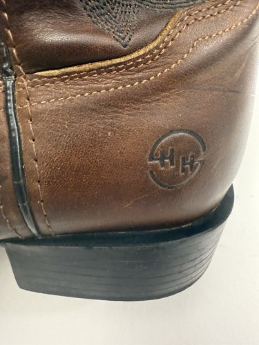 Stivali western da lavoro Double-H uomo 8D stivali cowboy DH3552 marrone resistenti all'olio - Foto 9 di 17