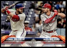 2018 Topps Jesmuel Valentin / Mitch Walding #US106 Rookie Phillies