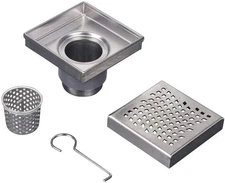 OATEY DSS4060R-d-04 Designline 6"x6" Square Shower Drain Grate - Stainless Steel