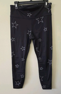 Gap Winterbrush Yoga Leggings Black With Stars Sz M