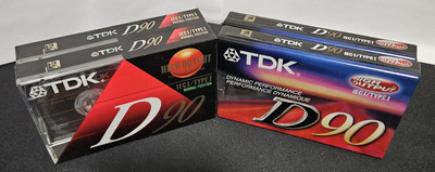 Lot (4) TDK D60 IEC I/Type I High Output Cassettes Sealed