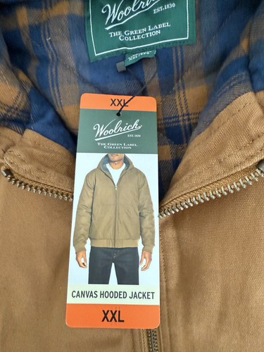 NWT WOOLRICH GREEN LABEL COLLECTION MenS Work Canvas Hooded Jacket Brown XXL 2XL - Picture 8 of 15