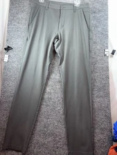 BYLT Men's Slim Fit Gray Everyday Pant 2.0 Performance Pants Size 34 Tall